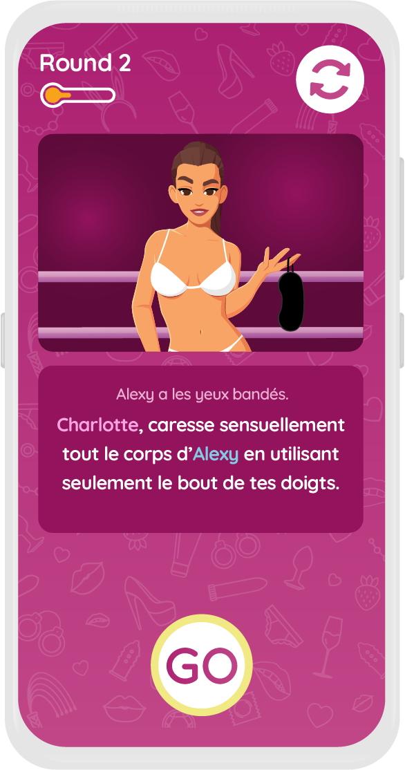 Lucy, caresse sensuellement tout le corps de John en utilisant seulement le bout de tes doigts. 